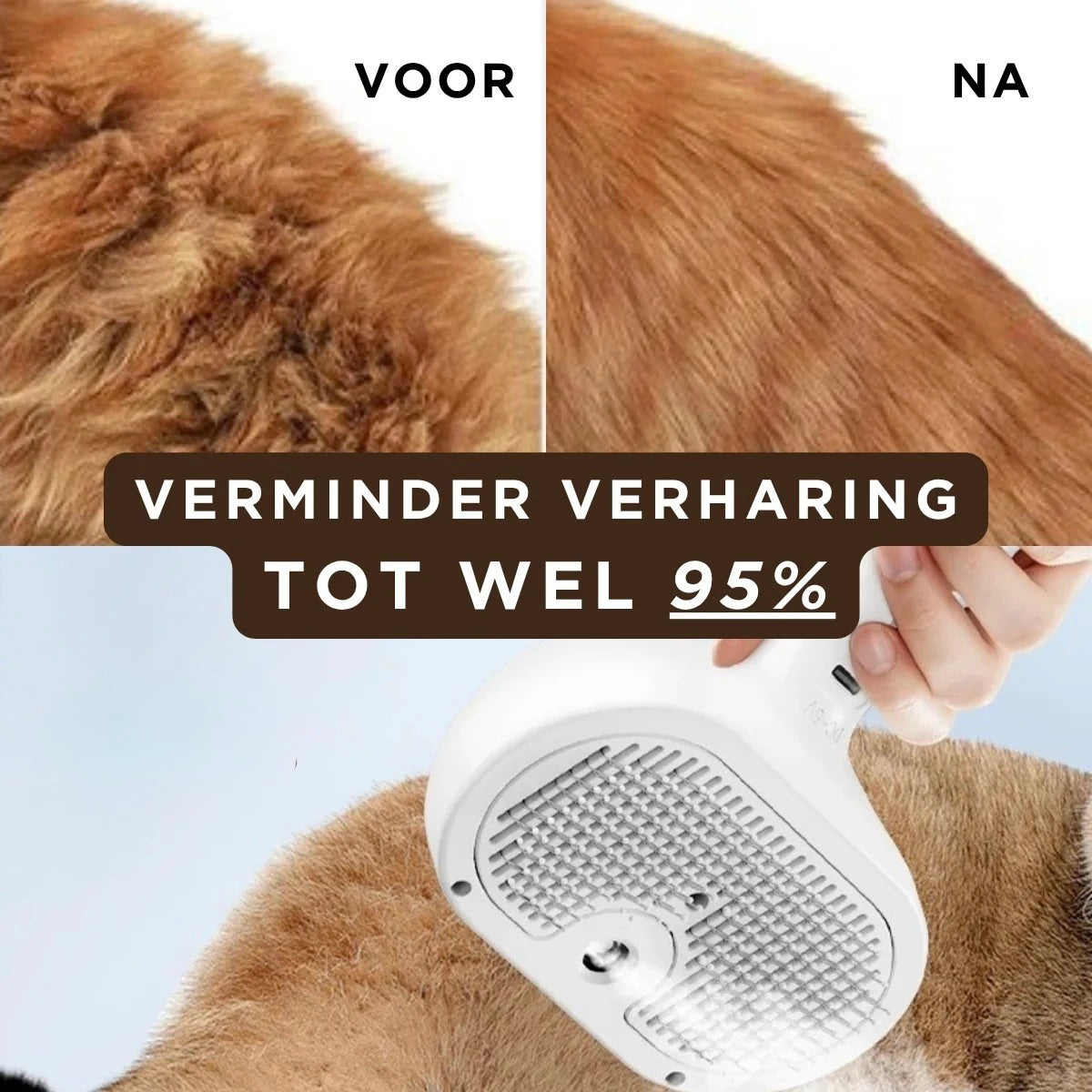 CharmPaws® Steami Pro | Professional Coat Care Brush for Pets