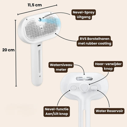 CharmPaws® Steami Pro | Professional Coat Care Brush for Pets